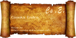 Csonka Endre névjegykártya