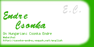 endre csonka business card